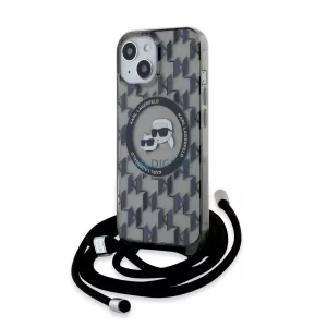 Apple iPhone 15 KARL LAGERFELD KLHMP15SHCKCKLCK Magsafe IML Hátlap - Átlátszó
