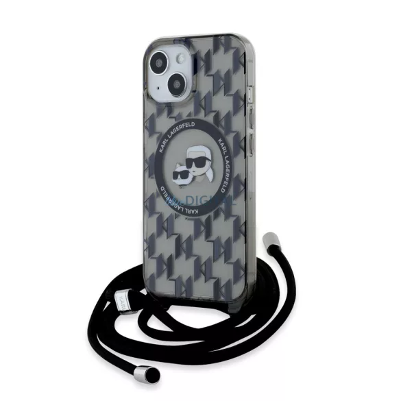 Apple iPhone 15 KARL LAGERFELD KLHMP15SHCKCKLCK Magsafe IML Hátlap - Átlátszó