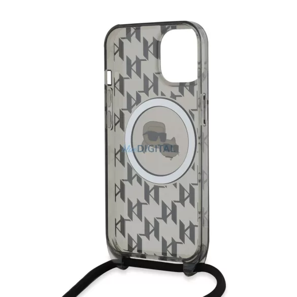 Apple iPhone 15 KARL LAGERFELD KLHMP15SHCKCKLCK Magsafe IML Hátlap - Átlátszó