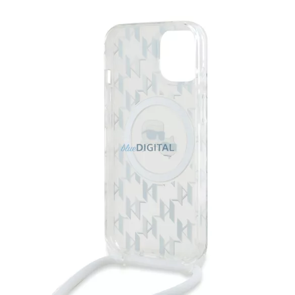 Apple iPhone 15 KARL LAGERFELD KLHMP15SHCKCKLCT Magsafe IML Hátlap - Átlátszó