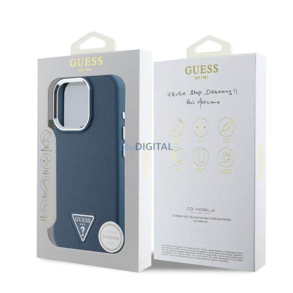 Apple iPhone 16 Pro GUESS GUHMP16LPGTSPSB MagSafe Hátlap - Kék