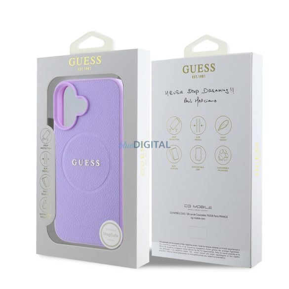 Apple iPhone 16 GUESS GUHMP16SPGHSMMU MagSafe Hátlap - Lila