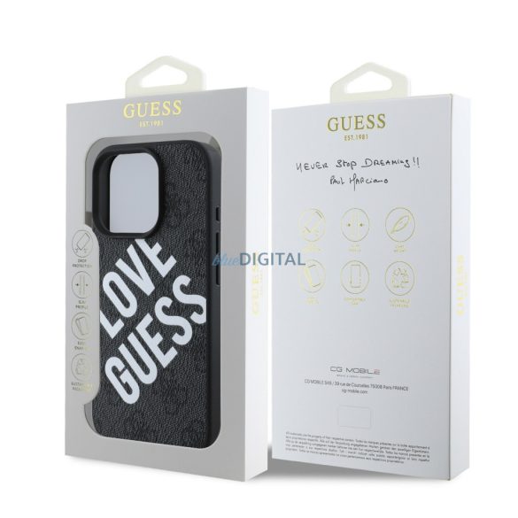 Apple iPhone 16 Pro GUESS GUHMP16LP4PLGWK MagSafe Hátlap - Fekete