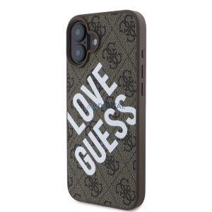 Apple iPhone 16 GUESS GUHMP16SP4PLGWW MagSafe Hátlap - Barna