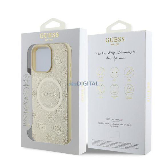 Apple iPhone 16 Pro GUESS GUHMP16LPSAPSMED MagSafe Hátlap - Arany