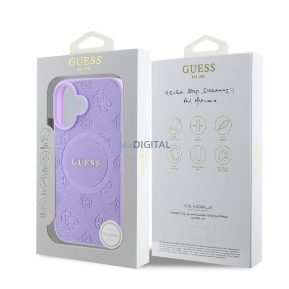 Apple iPhone 16 GUESS GUHMP16SPSAPSMEU MagSafe Hátlap - Lila