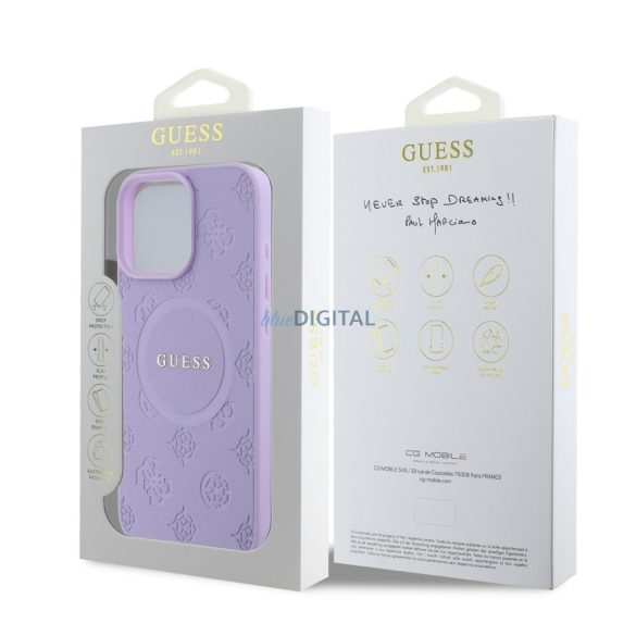 Apple iPhone 16 Pro GUESS GUHMP16LPSAPSMEU MagSafe Hátlap - Lila