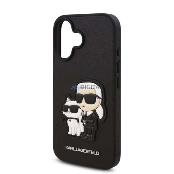 Apple iPhone 16 KARL LAGERFELD KLHCP16SSANKCPK Hátlap - Fekete