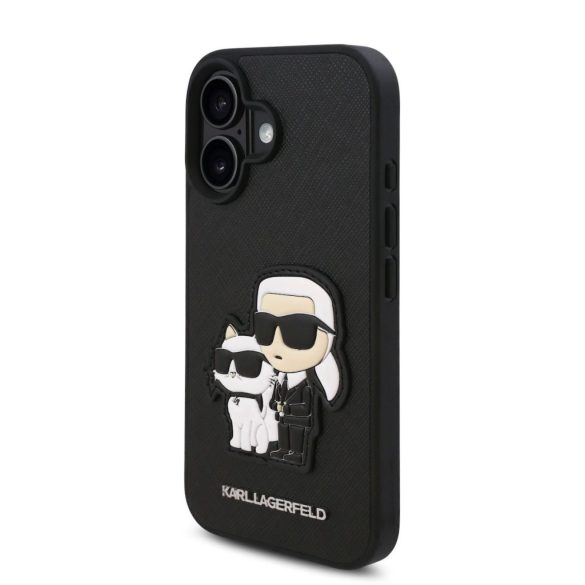 Apple iPhone 16 Pro Max KARL LAGERFELD KLHCP16XSANKCPK Hátlap - Fekete