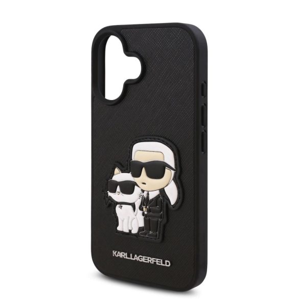 Apple iPhone 16 Pro Max KARL LAGERFELD KLHCP16XSANKCPK Hátlap - Fekete