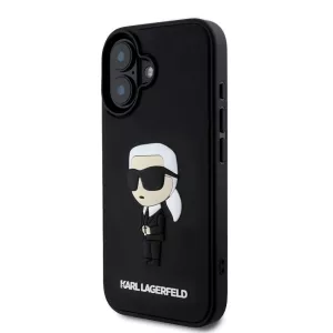 Apple iPhone 16 KARL LAGERFELD KLHCP16S3DRKINK Hátlap - Fekete