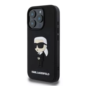 Apple iPhone 16 Pro KARL LAGERFELD KLHCP16L3DRKINK Hátlap - Fekete