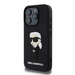   Apple iPhone 16 Pro Max KARL LAGERFELD KLHCP16X3DRKINK Hátlap - Fekete