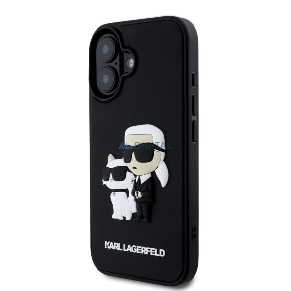 Apple iPhone 16 KARL LAGERFELD KLHCP16S3DRKCNK Hátlap - Fekete