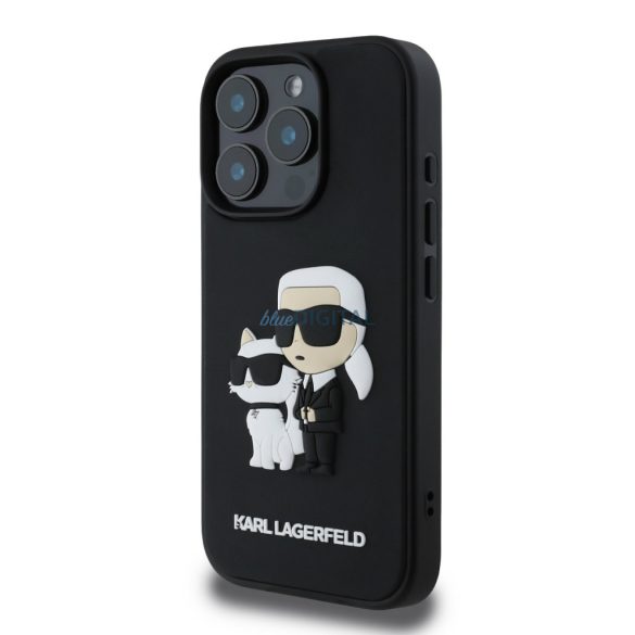 Apple iPhone 16 Pro KARL LAGERFELD KLHCP16L3DRKCNK Hátlap - Fekete