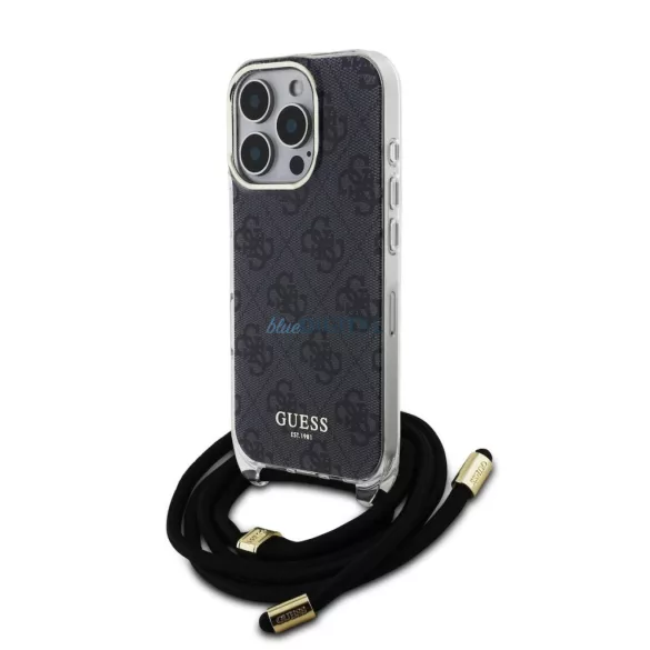 Apple iPhone 16 Pro Max GUESS GUHCP16XSHC4SEK IML Hátlap - Fekete
