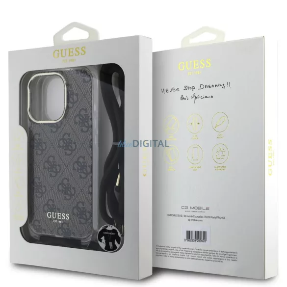 Apple iPhone 16 Pro GUESS GUHCP16LSHC4SEW IML Hátlap - Barna