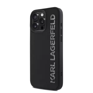 Apple iPhone 15 Pro KARL LAGERFELD KLHCP15LRBKGVCK Hátlap - Fekete
