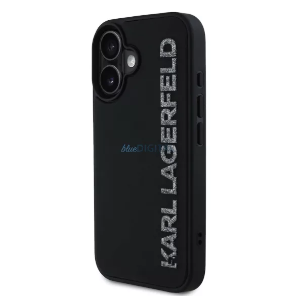 Apple iPhone 16 KARL LAGERFELD KLHCP16SRBKGVCK Hátlap - Fekete
