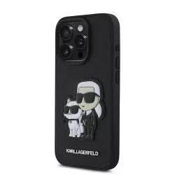   Apple iPhone 15 Pro KARL LAGERFELD KLHCP15LSANKCPK Hátlap - Fekete