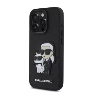Apple iPhone 15 Pro KARL LAGERFELD KLHCP15LSANKCPK Hátlap - Fekete