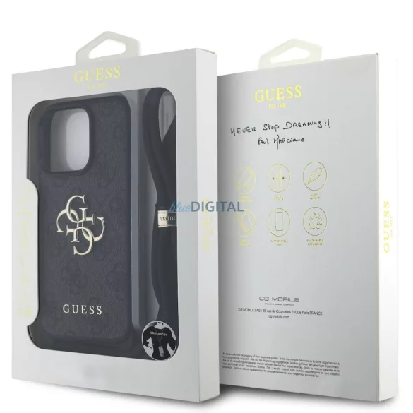 Apple iPhone 15 Pro GUESS GUHCP15LP4GMGCRK Hátlap - Fekete