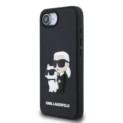   Apple iPhone 16e KARL LAGERFELD KLHCPSE43DRKCNK Hátlap - Fekete