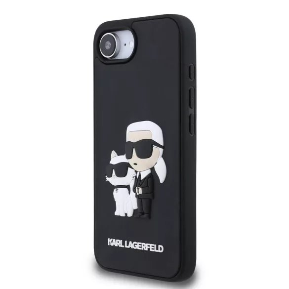 Apple iPhone 16e KARL LAGERFELD KLHCPSE43DRKCNK Hátlap - Fekete