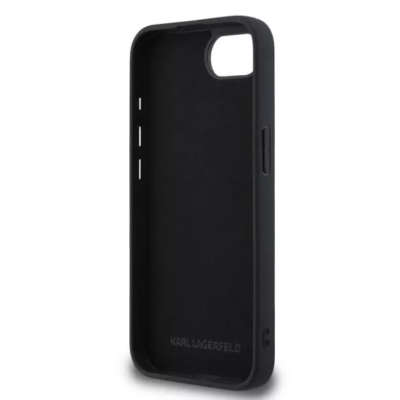 Apple iPhone 16e KARL LAGERFELD KLHCPSE43DRKCNK Hátlap - Fekete