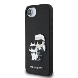   Apple iPhone 16e KARL LAGERFELD KLHCPSE4SANKCPK Hátlap - Fekete