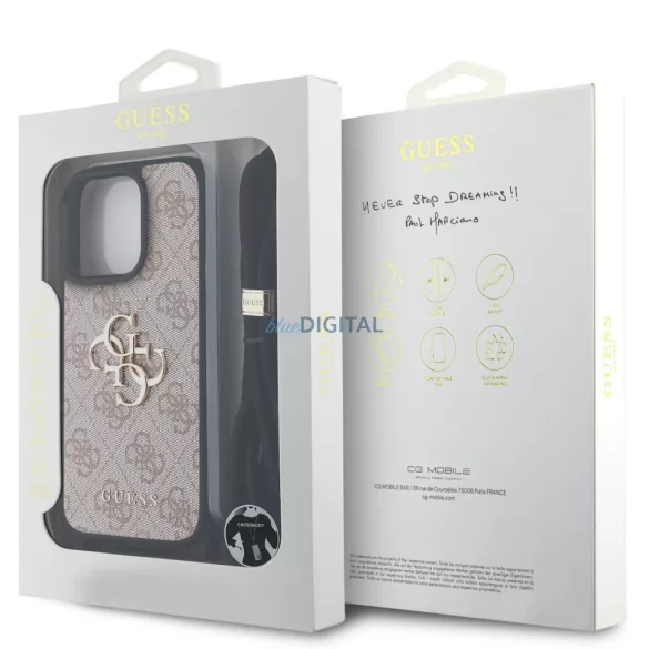 Apple iPhone 16 Pro GUESS GUHCP16LP4GMGCRP Hátlap - Rózsaszín