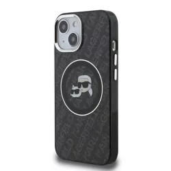   Apple iPhone 15 KARL LAGERFELD KLHMP15SHMKBKCHK Magsafe IML Hátlap - Fekete
