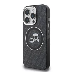   Apple iPhone 15 Pro KARL LAGERFELD KLHMP15LHMKBKCHK Magsafe IML Hátlap - Fekete