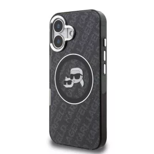 Apple iPhone 16 KARL LAGERFELD KLHMP16SHMKBKCHK Magsafe IML Hátlap - Fekete