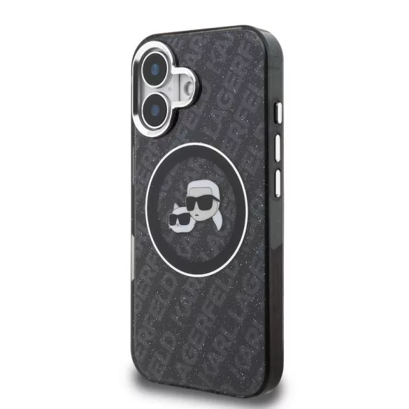 Apple iPhone 16 KARL LAGERFELD KLHMP16SHMKBKCHK Magsafe IML Hátlap - Fekete