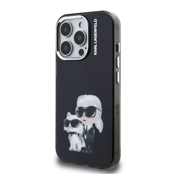 Apple iPhone 15 Pro KARL LAGERFELD KLHMP15LHMKCAQK IML Hátlap - Fekete