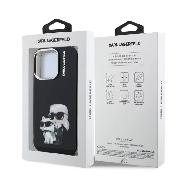 Apple iPhone 15 Pro KARL LAGERFELD KLHMP15LHMKCAQK IML Hátlap - Fekete