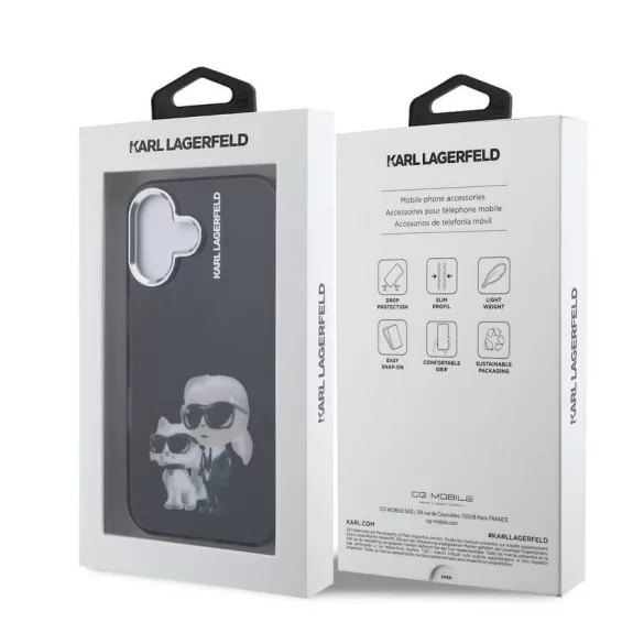 Apple iPhone 16 KARL LAGERFELD KLHMP16SHMKCAQK IML Hátlap - Fekete