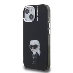   Apple iPhone 15 KARL LAGERFELD KLHMP15SHMKIAQK IML Hátlap - Fekete