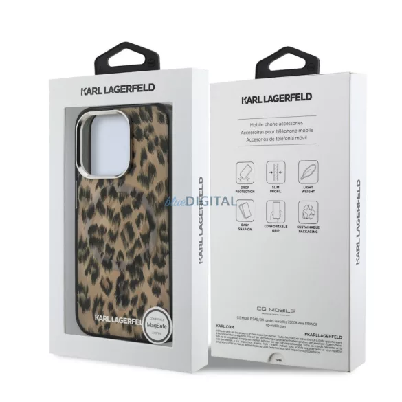 Apple iPhone 16 Pro Max KARL LAGERFELD KLHMP16XHDLEOICW Magsafe IML Hátlap - Barna