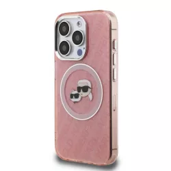   Apple iPhone 15 Pro KARL LAGERFELD KLHMP15LHMKBKCHP Magsafe IML Hátlap - Rózsaszín