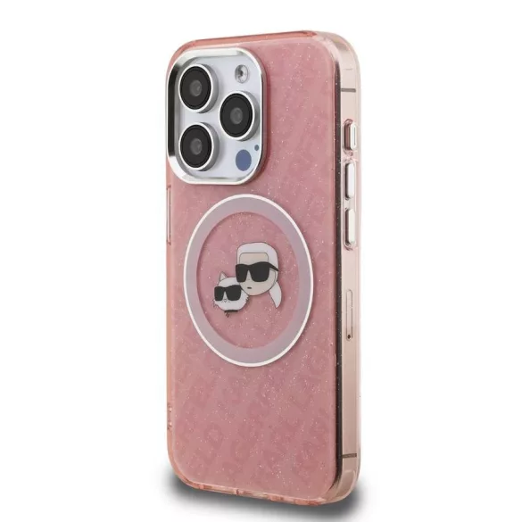 Apple iPhone 15 Pro KARL LAGERFELD KLHMP15LHMKBKCHP Magsafe IML Hátlap - Rózsaszín