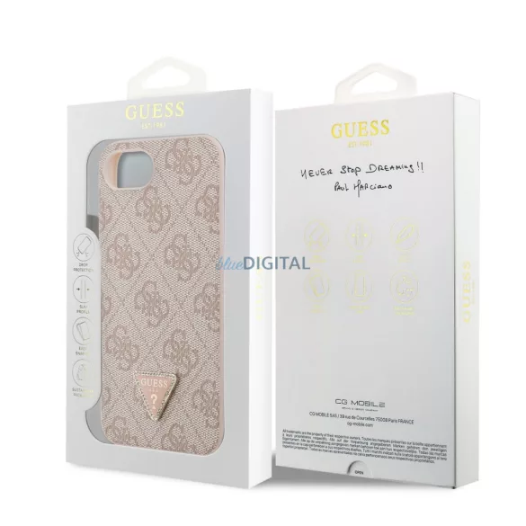 Apple iPhone 16e GUESS GUHCPSE4P4TDPP Hátlap - Rózsaszín