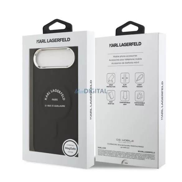 Apple iPhone 17 Air KARL LAGERFELD KLHMP17MPSKRSGEK Magsafe Hátlap - Fekete