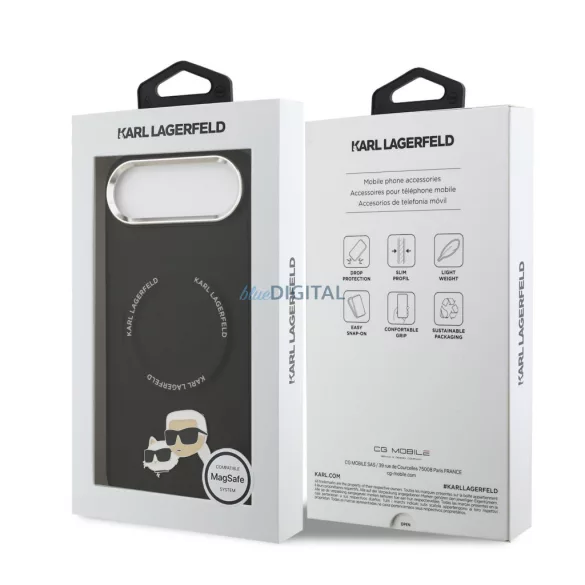 Apple iPhone 17 Air KARL LAGERFELD KLHMP17MPSMLRKCK Magsafe Hátlap - Fekete