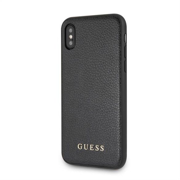 Apple iPhone X/XS GUESS GUHCPXIGLBK Bőr Hátlap - Fekete