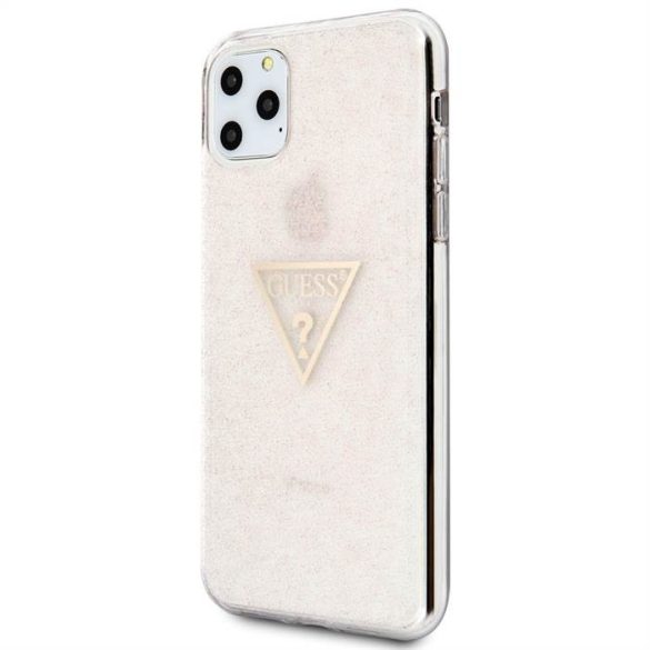 Apple iPhone 11 Pro Max GUESS GUHCN65SGTLPI Glitter TPU Hátlap - Rózsaszín