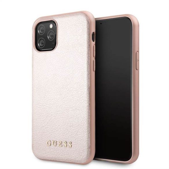 Apple iPhone 11 Pro GUESS GUHCN58IGLRG Bőr Hátlap - Rose Gold