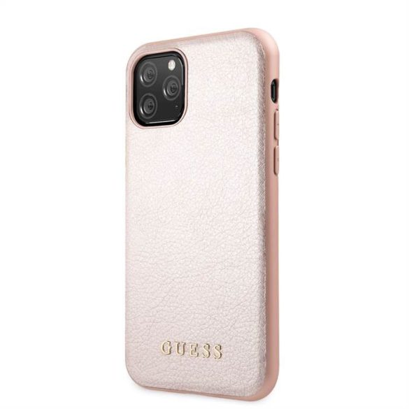 Apple iPhone 11 Pro GUESS GUHCN58IGLRG Bőr Hátlap - Rose Gold