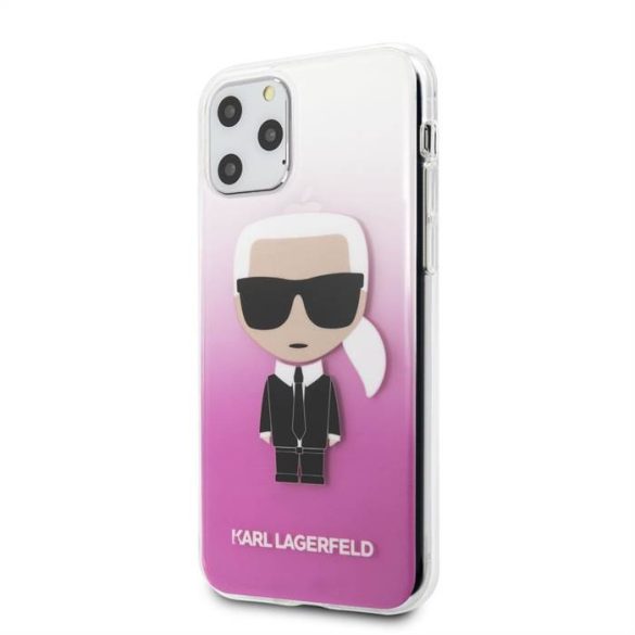 Apple iPhone 11 Pro Max KARL LAGERFELD KLHCN65TRDFKPI TPU Hátlap - Rózsaszín